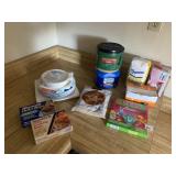 UNOPENED DOMINO SUGAR BAG, PLASTIC FORKS,