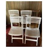 4 PLASTIC FOLDING CHAIRS