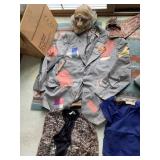 HANDCRAFTED CLOWN OUTFIT, RUBBER MASK, SILK