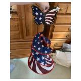 RED, WHITE AND BLUE BUTTERFLY TOP WINDSOCK