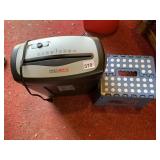 PAPER SHREDDER AND SMALL STAND