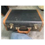 TWO ATLAS LEATHER GOODS VINTAGE SUITCASES