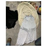 WEDDING DRESS HOOP, SIZE 42 SLIP, HAND SEWN GREEN