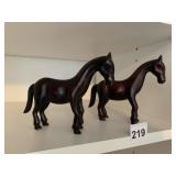 TWO HORSES ONE WITH BROKEN EAR