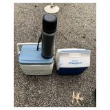 ALADDIN THERMOS AND TWO COOLERS
