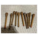 WOODEN BOBBINS QUILLS GROUP OF 10