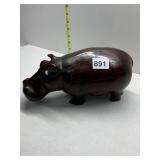 HIPPO WOOD CARVING