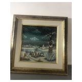PRINT A. KECA WINTER SCENE 12 X 12