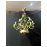 VINTAGE CHANDELIER 26" L X 20" W LEMON MOTIF