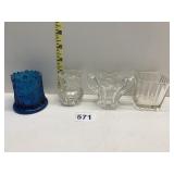 GROUP OF 4 VINTAGE TOOTHPICK HOLDERS