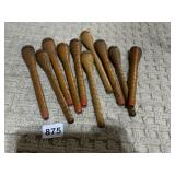 WOODEN BOBBINS QUILLS GROUP OF 10
