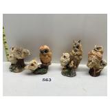 GROUP OF FOUR OWLS BY THE HAMILTON COLLECTION