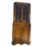 ANTIQUE GEORGE HOBBS LTD. CORNER CUPBOARD WITH