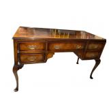 IMPRESSIVE DESK TURNED LEGS BRASS HARDWARE 5