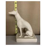 BELLEEK IRELAND STATUE OF A DOG IN GOOD CONDITION