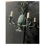 METAL PINEAPPLE DESIGN 6 ARM CHANDELIER 24" H X