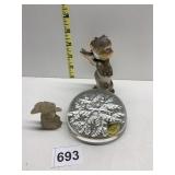 CRYSTAL FRANCE PAPERWEIGHT WITH SNOWFLAKE, ANGEL