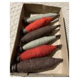 ANTIQUE WEAVING SPINDLE WITH THREAD