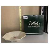 BELLEEK TRELLIS SQUARE DISH NEW IN ORIGINAL BOX