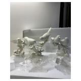 SET OF THREE BIRD FIGURINES ALL NEW IN STYROFOAM