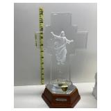 WORD OF GOD GLASS LIGHT UP CROSS NEW IN STYROFOAM