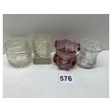 GROUP OF 4 VINTAGE TOOTHPICK HOLDERS