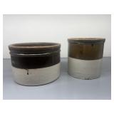 CROCK PLANTERS TALLEST 6" H