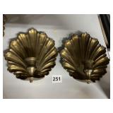 BRASS WALL SCONCES W/ CANDLE HOLDERS MOTTAHEDAH