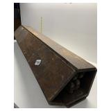 WOOD FOLDING TABLE ON WHEELS