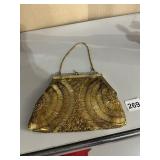 GOLD BEADED EVENING BAG