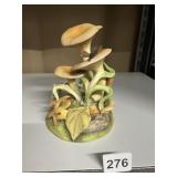 CYBIS PORCELAIN MUSHROOM W/ BUTTERFLY FIGURE