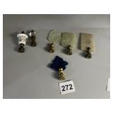 6 LAMP FINIALS INCL. CARVED ORIENTAL
