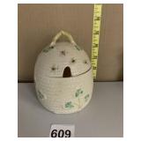 BELLEEK COVERED JAR SHAMROCK DESIGN NEW NO BOX OR