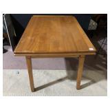 HARD ROCK MAPLE DINING TABLE WITH PULL OUT SIDES