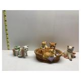 LENOX CAT WITH PRESENT, LENOX KITTEN CUDDLES AND