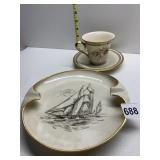 LENOX FLOWER SONG PATTERN CUP AND SAUCER, LENOX