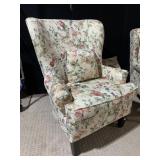 UPHOLSTERED SIDE CHAIR FLORAL DESIGN 41" H X 32"W