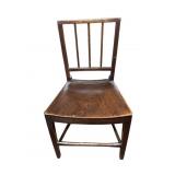 MAHOGANY VINTAGE STRAIT BACK CHAIR 27 INCHES HIGH