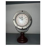 METAL BASE CLOCK, 13.5" H, BATTERY OPERATED