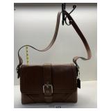 LEATHER BROWN SHOULDER BAG BY COACH VERY CLEAN