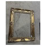 GOLD FLOWER DESIGN ANTIQUE PICTURE FRAME