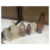 6 BOTTLES VINTAGE INC JAUNDICE BITTERS, CRUET PAT