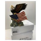 EAGLE WITH AMERICAN FLAG NEW IN STYROFOAM