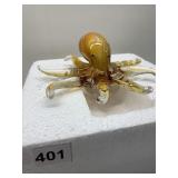ART GLASS OCTOPUS FIGURINE MISSING ONE TENTACLE