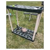 UTILITY RACK FOR LAWN AND GARDEN TOOLS, INCLUDING