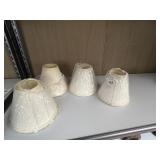 4 CLIP ON LAMP SHADES 7" H X 7" W