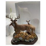 THE DANBURY MINT STANDING GUARD DEER STATUE WITH