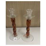 ITALY CANDLE STICK HOLDERS 11"