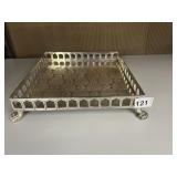 PINEAPPLE DESK TRAY SILVER PLATE 11 X 11
