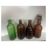 VINTAGE BOTTLES GROLSCH LAGER, ROOT BITTERS, ETC.